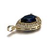 Golden Plated Brass Micro Pave Clear Cubic Zirconia Pendants ZIRC-F123-04C-3