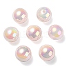 UV Plating Rainbow Iridescent Acrylic Beads PACR-E001-03H-2