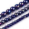 Electroplate Opaque Glass Beads Strands X-GLAA-T032-P4mm-AB03-4