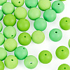 40Pcs 4 Colors Round Silicone Focal Beads SIL-TAD0001-02C-3
