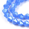 Imitation Jade Electroplate Glass Beads Strands EGLA-A039-J6mm-A04-2