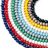 Opaque Solid Color Glass Beads Strands EGLA-X0007-01D-4mm-1
