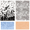 2Pcs 2 Styles Plastic Embossing Folders DIY-CP0008-89-1