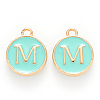Golden Plated Alloy Enamel Charms ENAM-S118-05M-1