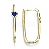 Brass Enamel Huggie Hoop Earrings EJEW-N011-32-NF-3