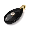 Natural Obsidian Pendants G-B188-01G-08-2