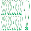 Plastic Dollar Sign Big Pendant Ball Chain Necklaces NJEW-WH0021-81B-1
