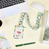 Plastic ID Card Sleeve with Polyester Lanyard Strap AJEW-WH20017-33F-3