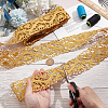 4M Iron on/Sew on Polyester Flower Lace Ribbon OCOR-WH0088-48B-3