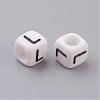 Acrylic Horizontal Hole Letter Beads PL37C9308-L-2