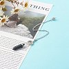 Natural Lava Rock Pointed Dowsing Pendulums PALLOY-JF00819-02-3