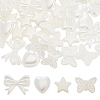 80G 4 Style ABS Plastic Imitation Pearl Beads KY-SC0001-69-1
