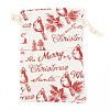 Christmas Theme Cotton Fabric Cloth Bag ABAG-H104-B10-2