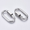 Tarnish Resistant 304 Stainless Steel Screw Carabiner Lock Charms LS-STAS-N087-25B-01-3
