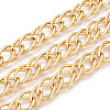 Aluminium Two Tone Rhombus Link Chains CHA-N004-05G-1
