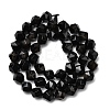 Natural Black Banded Agate/Striped AgateBeads Strands G-Z119-A03-02-4
