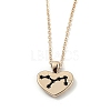 Golden Plated Heart with Constellation/Zodiac Sign Alloy Enamel Pendant Necklaces NJEW-H214-A10-G-1