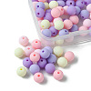 70Pcs Rubberized Style Acrylic Beads MACR-FS0001-71C-3