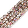 Electroplate Opaque Glass Beads GLAA-F108-10A-17-1