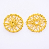 Wrapped Wire Iron Pendants IFIN-WH0053-41A-03-1