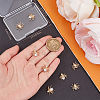 8Pcs Brass Micro Pave Clear Cubic Zirconia Pendants KK-BBC0015-56-3