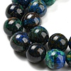 Natural Azurite Beads Strands G-P503-8MM-09-4