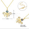 SHEGRACE Octopus 925 Sterling Silver Pendant Necklaces JN1001A-2