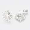 Non-Tarnish 304 Stainless Steel Stud Earring Findings X-STAS-S079-34B-2