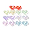 UV Plating Rainbow Iridescent Transparent Acrylic Beads MACR-D082-08-1