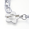 Aluminum Paperclip Chain Bracelets BJEW-JB05166-3