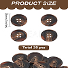 20Pcs Resin Buttons BUTT-LP0001-06-2