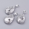 Natural Howlite Pendants G-E442-04V-1