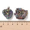 Electroplated Raw Rough Natural Druzy Agate Pendants G-H084-07P-04-3
