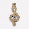 Tibetan Style Alloy Treble Clef Pendants TIBEP-R315-AB-FF-3