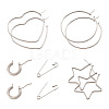 201 Stainless Steel Hoop Earrings Sets EJEW-PJ0001-02-2