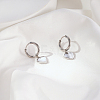 Stylish Heart Stainless Steel Hoop Earrings CL8045-1-1