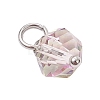 304 Stainless Steel Open Jump Rings ande Glass Beads Pendants PALLOY-JF03599-02-4
