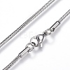 304 Stainless Steel Snake Chain Necklaces X-NJEW-D285-03P-2