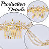 Alloy Rhinestone Hair Combs MRMJ-WH2007-031G-6