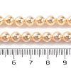 UV Plating Pearlized Glass Pearl Beads Strands GLAA-F128-01A-T6-2