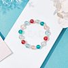 DIY Transparent Spray Painted Glass Round Beads Stretch Bracelets Making Kits DIY-FH0001-026-4