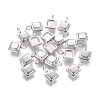 Non-Tarnish 304 Stainless Steel Pendant Cabochon Settings X-STAS-F222-024-1