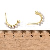Rack Plating Brass Studs Earrings Findings EJEW-R162-32G-3