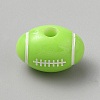 Opaque Acrylic European Beads SACR-CJC0001-34F-1