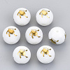 Electroplate Glass Beads EGLA-S178-11J-02-1