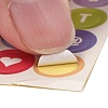 Scrapbooking Round with Capital Letter Self Adhesive Stickers DIY-I071-A05-3