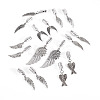 16Pcs 8 Style Alloy Cord End PALLOY-PJ00001-3