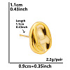 Flat Round Stainless Steel Stud Earrings for Women US2869-10-1