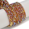Electroplate Glass Beads Strands GLAA-Q105-04T-1