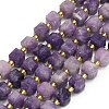 Natural Lepidolite/Purple Mica Stone Beads Strand G-I376-D34-01-1